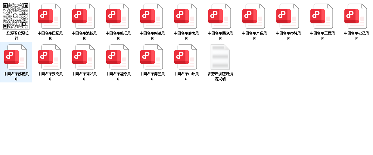 中国名菜电子书16册（先转存再下载以免资源丢失）