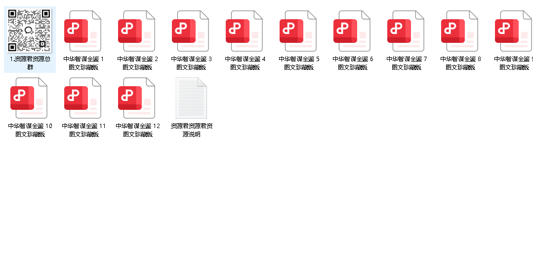 《中华智谋全鉴》[全12册图文珍藏版]（先转存再下载以免资源丢失）