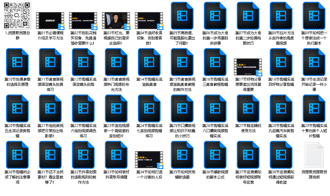 手机拍摄运营实战课，用一部手机拍大片，各赛道真实模拟（先转存再下载以免资源丢失）