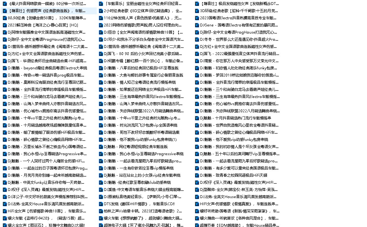 车载音乐｜高品质DJ串烧 300首（先转存再下载以免资源丢失）