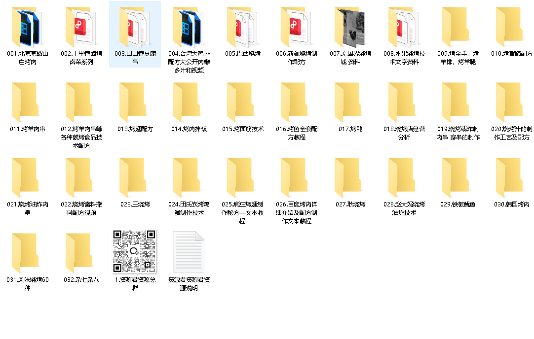 【价值2万技术可创业】32套各类烧烤炭烤小吃技术合集）（先转存再下载以免资源丢失）