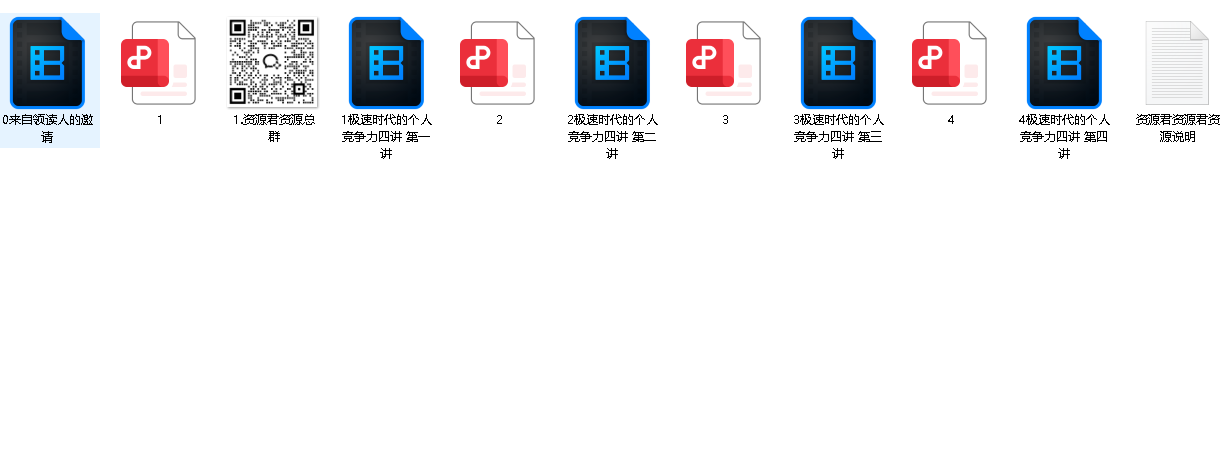 极速时代的个人竞争力（完结）（先转存再下载以免资源丢失）