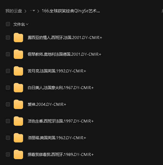 全球获奖经典QingSe艺术片二十部（先转存再下载以免资源丢失）