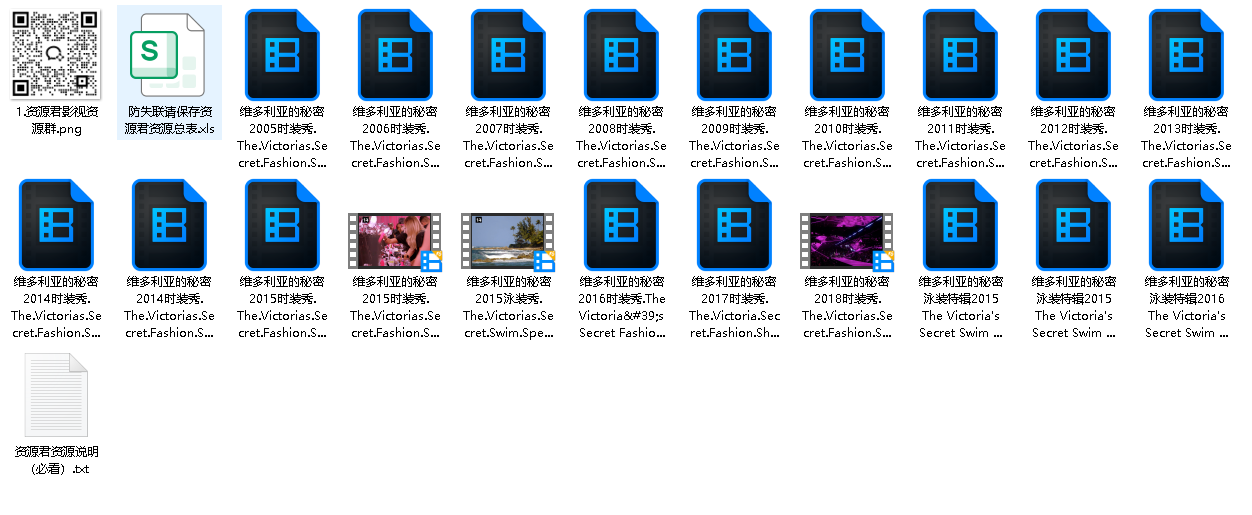 [维多利亚的秘密][2005~2018][附带花絮采访 内衣秀][150GB-MKV](先转存再下载以免资源丢失