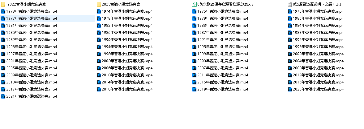 香港小姐竞选决赛合集 (1973-2023)(先转存再下载以免资源丢失）