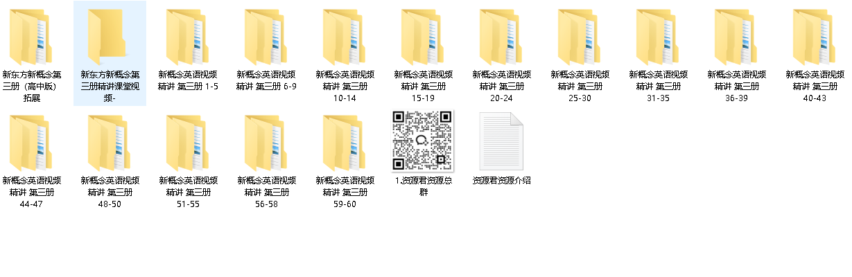 新东方高中·新概念英语视频精讲3册【120课时，薛冰 史学冬】(先转存再下载以免资源丢失）