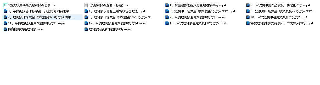 抖名星商学院：带货短视频文案脚本公式进阶班(先转存再下载以免资源丢失）