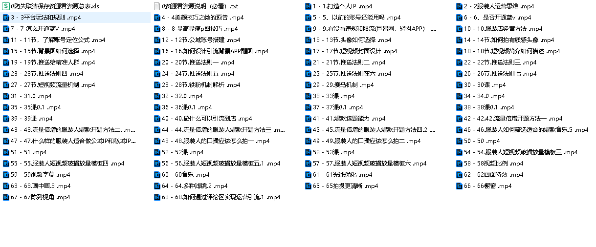 服装行业流量爆发营，从0-1抖音快速起号解决实体流量问题！(先转存再下载以免资源丢失）