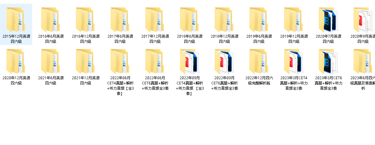 历年英语四六级真题+解析合集六级（先转存再下载以免资源丢失）