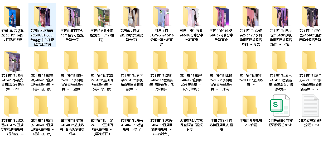 韩国BJ直播平台漂亮小姐姐热舞合集(先转存再下载以免资源丢失）