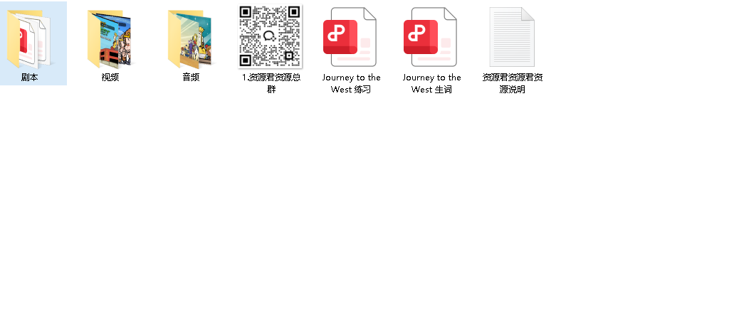 西游记 英文版动画全集 视频+音频+剧本+生词注解(先转存再下载以免资源丢失）