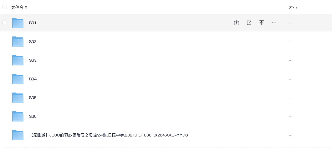 JOJO的奇妙冒险 1-6季全集(先转存再下载以免资源丢失）