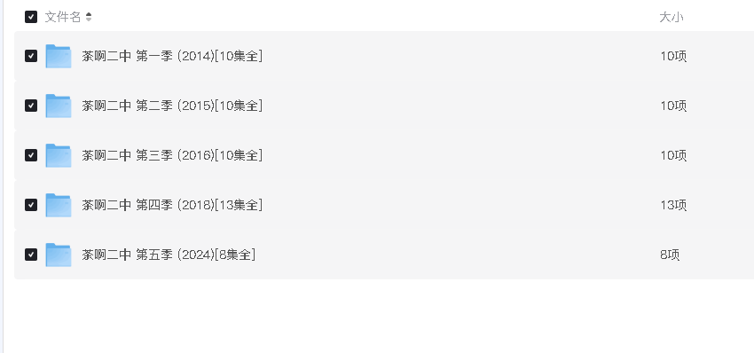 【国漫】茶啊二中1-5季(先转存再下载以免资源丢失）