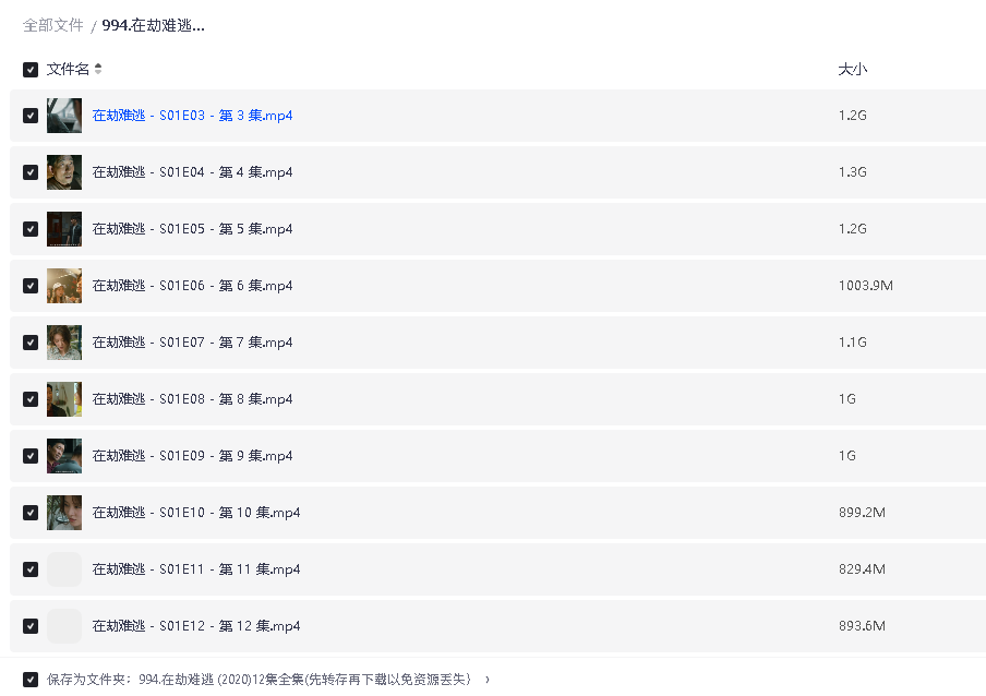在劫难逃 (2020)12集全集(先转存再下载以免资源丢失）