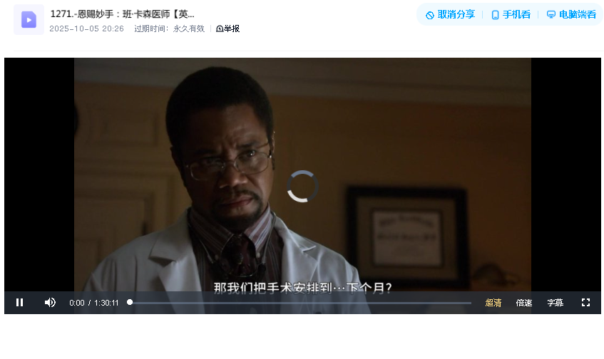 恩赐妙手：班·卡森医师【英语超清1080P中文字幕】