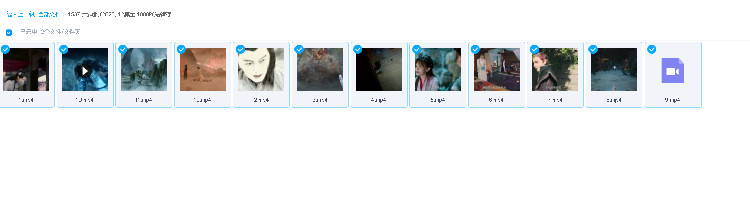 大神猴 (2020) 12集全 1080P(先转存再下载以免资源丢失）