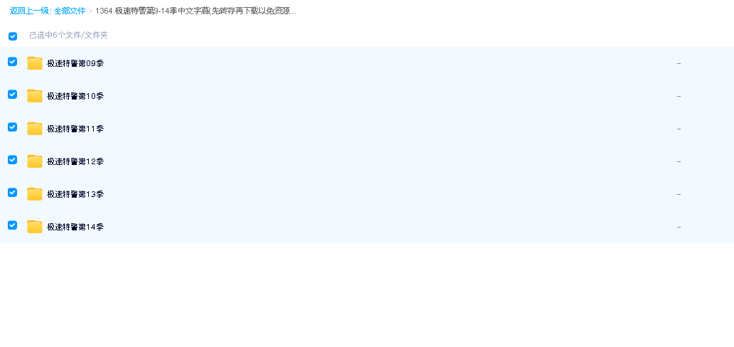 极速特警第9-14季中文字幕(先转存再下载以免资源丢失）