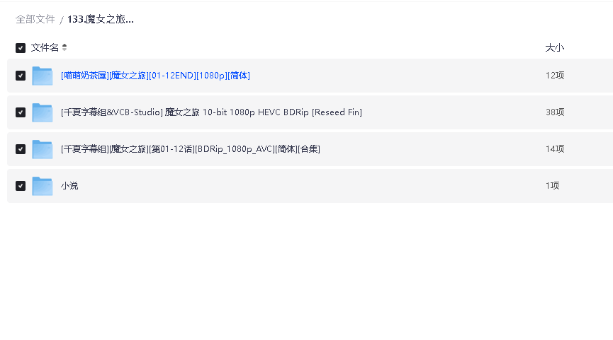 魔女之旅 魔女の旅々 (2020) 12集全(先转存再下载以免资源丢失）