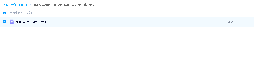 独家纪录片中国市长 (2023)(先转存再下载以免资源丢失）