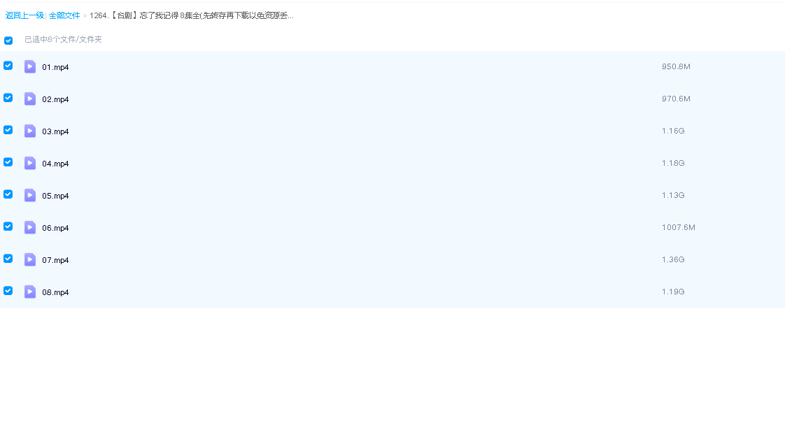 【台剧】忘了我记得 8集全(先转存再下载以免资源丢失）