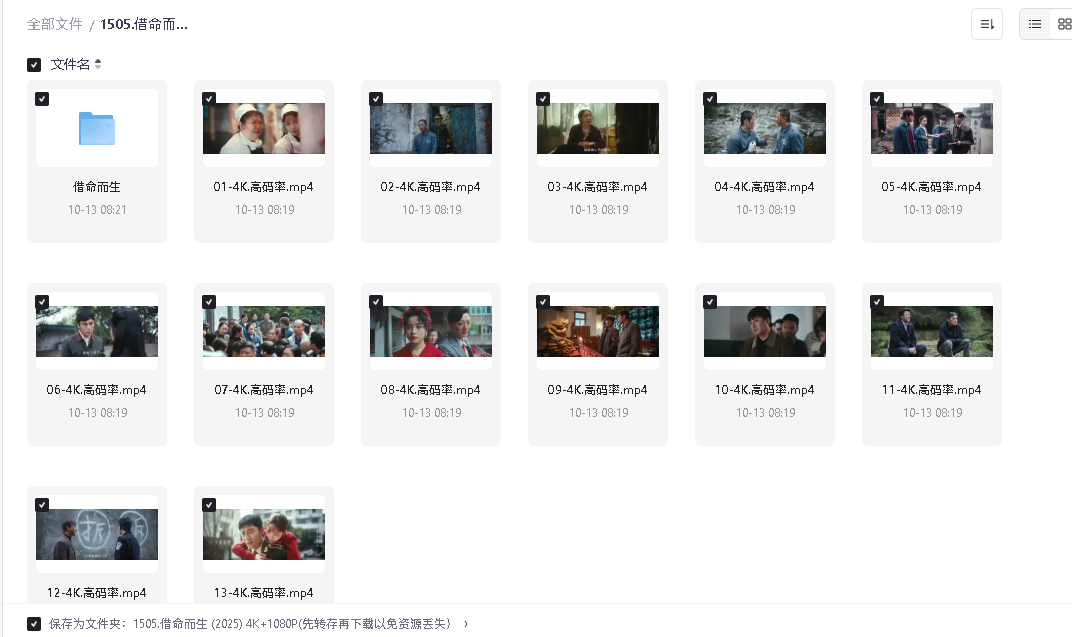 借命而生 (2025) 4K+1080P(先转存再下载以免资源丢失）