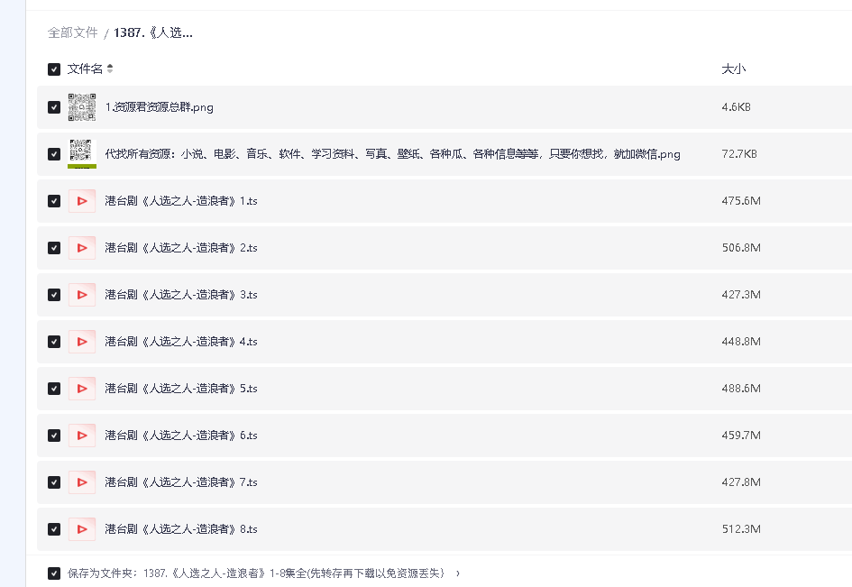 《人选之人-造浪者》1-8集全(先转存再下载以免资源丢失）