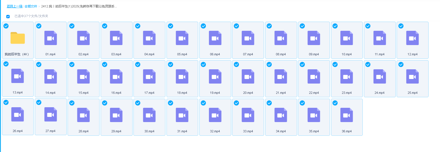 我的后半生 (2025) 4K超清中字(先转存再下载以免资源丢失）