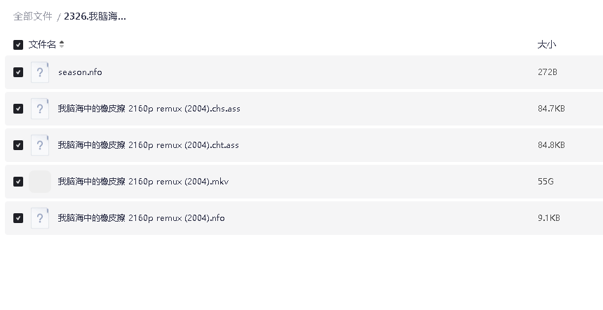 我脑海中的橡皮擦 2160p remux (2004) 超清中文字幕(先转存再下载以免资源丢失）