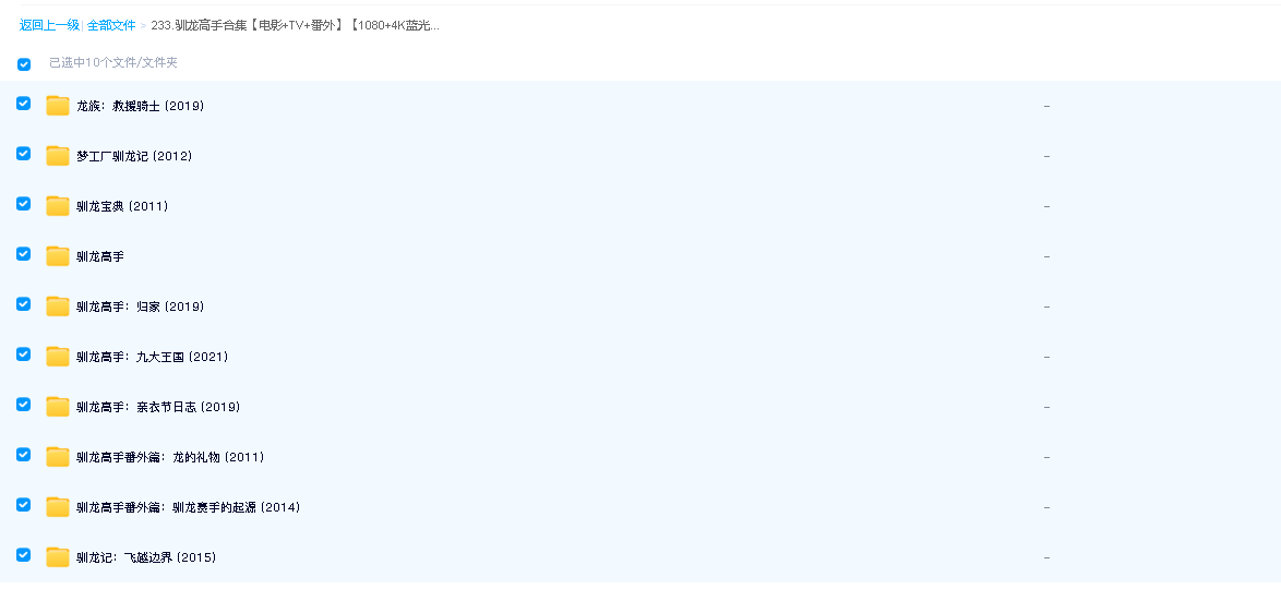 驯龙高手合集【电影+TV+番外】【1080+4K蓝光原盘REMUX】【杜比视界】【国粤台英四语+导评中字】内封简繁英双语特效字幕[230.3G](先转存再下载以免资源丢失）