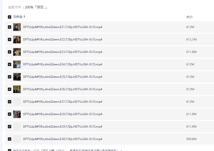 「浮沉 30集（2012）」 高清中字(先转存再下载以免资源丢失）