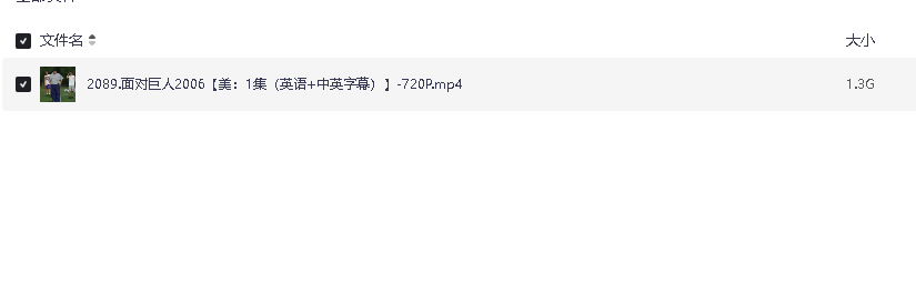 面对巨人2006【美：1集（英语+中英字幕）】