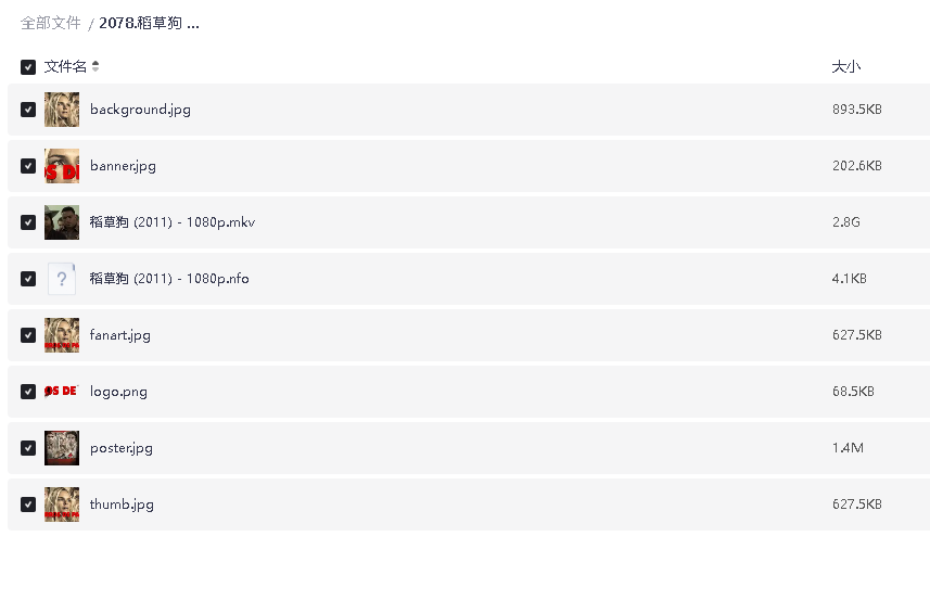 稻草狗 (2011)超清中字(先转存再下载以免资源丢失）