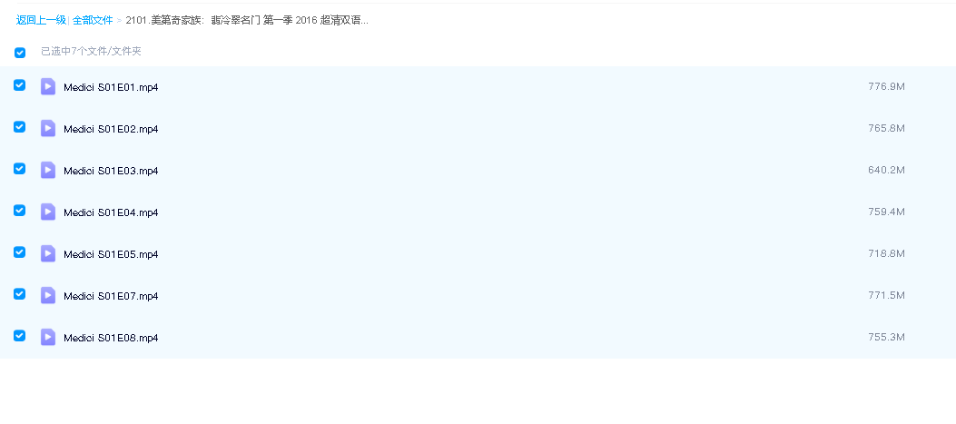 美第奇家族：翡冷翠名门 第一季 2016 超清双语字幕(先转存再下载以免资源丢失）