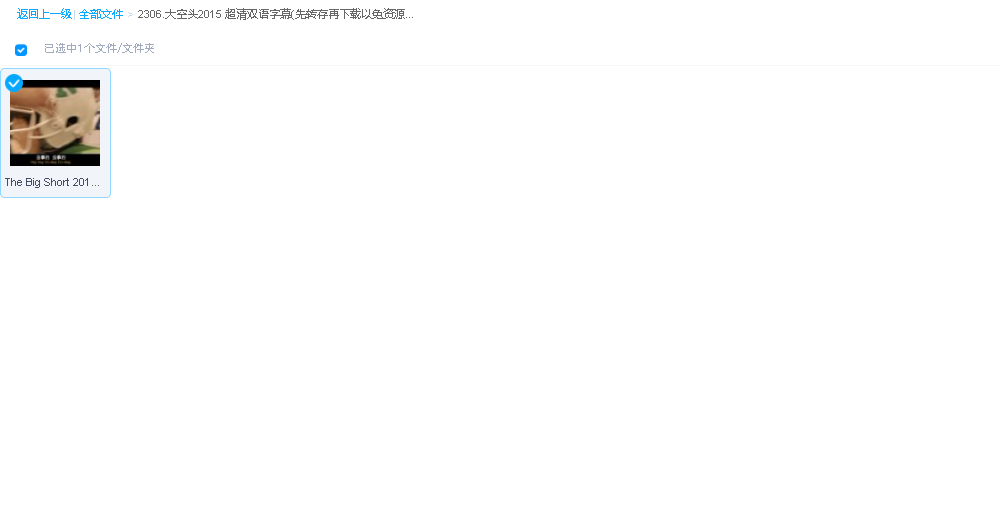 大空头2015 超清双语字幕(先转存再下载以免资源丢失）